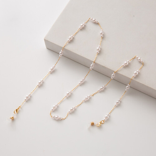 Óculos exclusivos e elegantes com cordão de pérolas Senil Cord Pearl+Copper 2