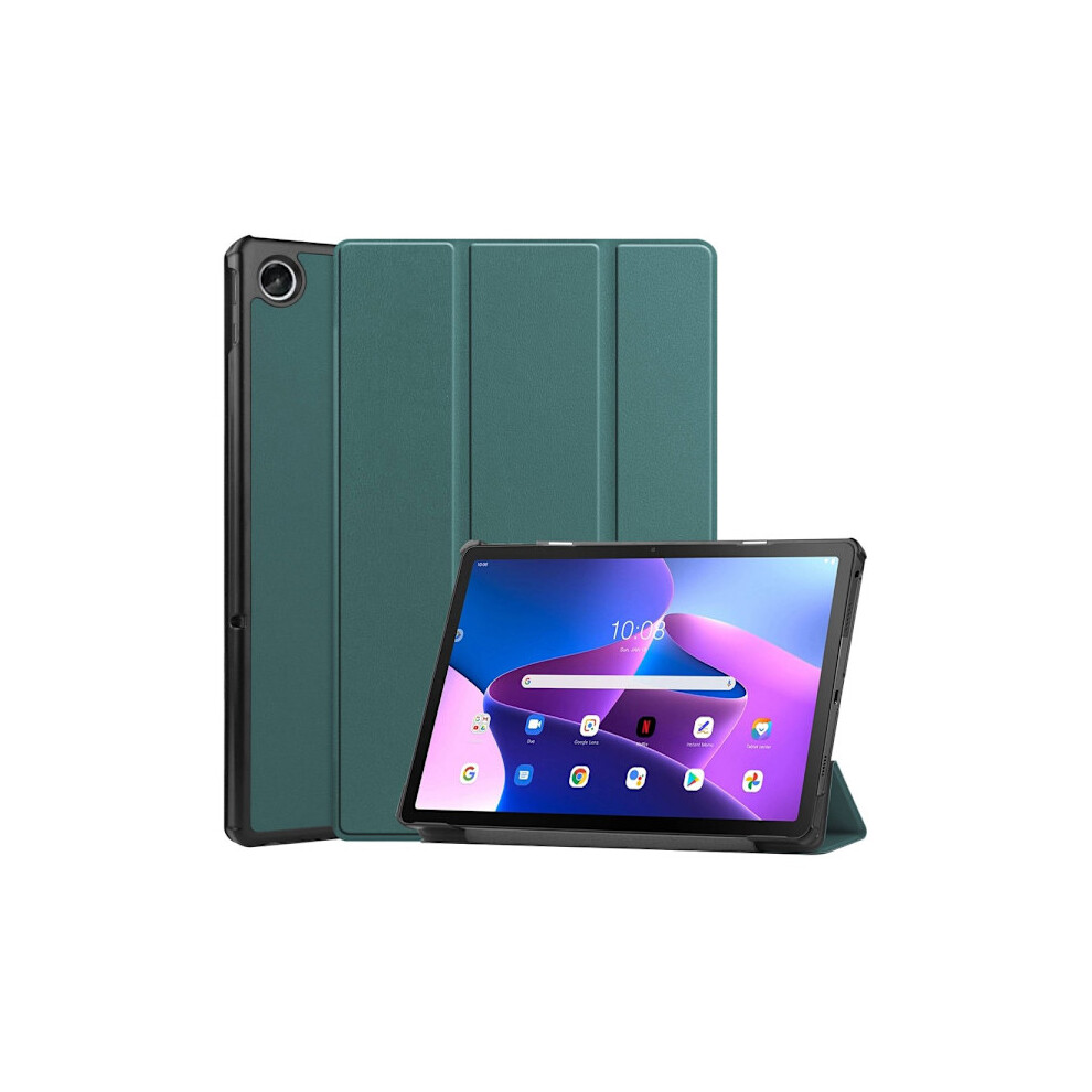 Compatible With Lenovo Tab M10 Plus (3Rd Gen) Case Tri-Fold Dark Green 9395123299556