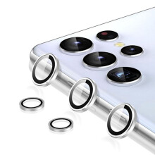 Enkay Camera Protection compatible with Samsung Galaxy S22 Ultra Tempered Glass Silver
