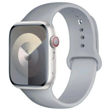 Brazalete de silicona original compatible con Apple Watch 38-40 41-45 42-46 44 46 49 mm, para iWatch Series 10 9 7 4-8SE Ultra2 3
