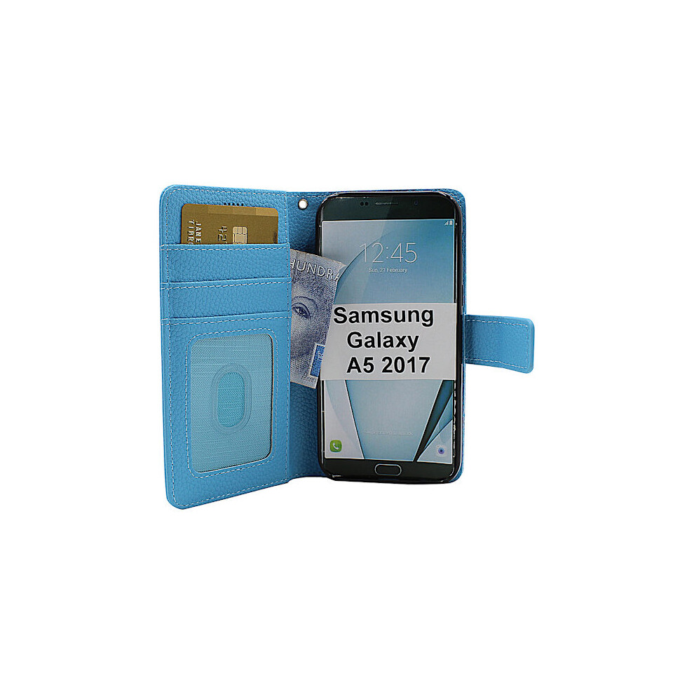New Standcase Wallet Compatible With Samsung Galaxy A5 2017 (A520f) Light Blue 9395123299938