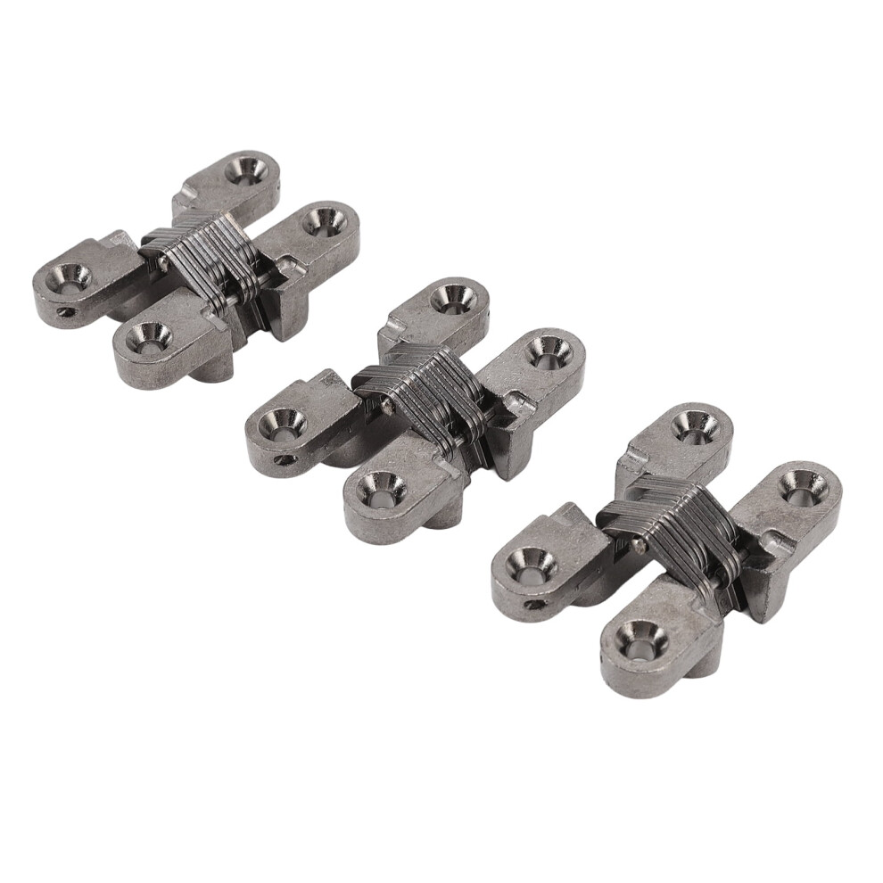 3 Pcs 43Mm Zinc Alloy Hidden Hinge, 180 Swing, Compatible With Cabinet, Wooden Box, Jewel Box Front Door 9395123300146