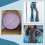 Ύφασμα με λέπια γοργόνας 1.1 γιάρδας σε ροζ χρώμα, πλάτος 57", σχέδιο από πολυεστέρα 6