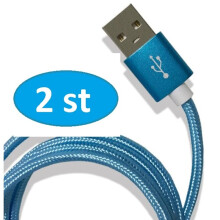 2 ks 2m kompatibilní kabel s iPhonem světle modrý