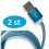 2 ks 2m kompatibilní kabel s iPhonem světle modrý 1