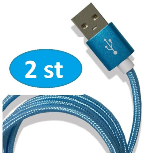 2 ks 2m kompatibilní kabel s iPhonem světle modrý
