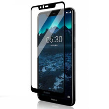 Lot de 2 protections d'écran Nokia 5.1 en verre trempé, 0,26 mm, 2,5D, 9H, transparent, plein cadre