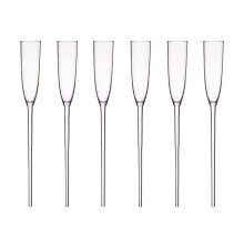 Floating Champagne Glasses for Pool, Bottle on Sale - Compatible with Poaug Glass, Vintage Acrylic Colorful Flutes for Wedding Party