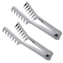 2 Stück Pasta-Klammern, Grillzange, Salatzange, Nudelzange, Fleischzange, Edelstahl