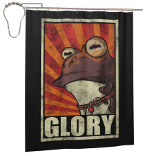Cortina de ducha Glory Futurama con gancho, 66 x 72 pulgadas, poliéster impermeable, fácil de cuidar, lavable a máquina, decoración para bañera.