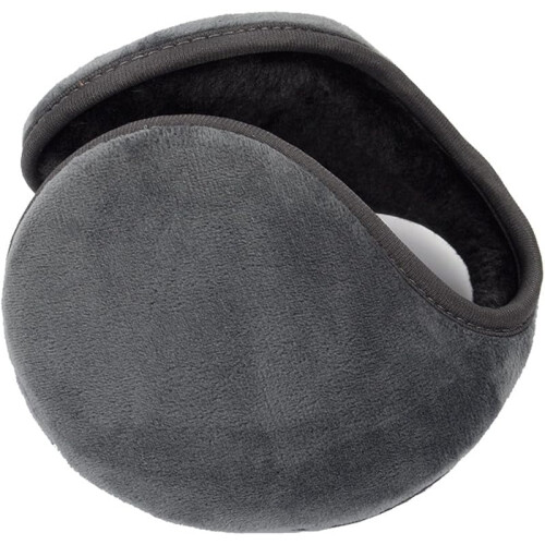 Paraorecchie unisex compatti, foderati in pile Sherpa, ideali per l'inverno (grigio)