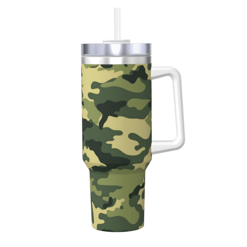 Ποτήρι Bape40oz H2.0 από ανοξείδωτο ατσάλι με μόνωση κενού αέρος με καπάκι και καλαμάκι 1