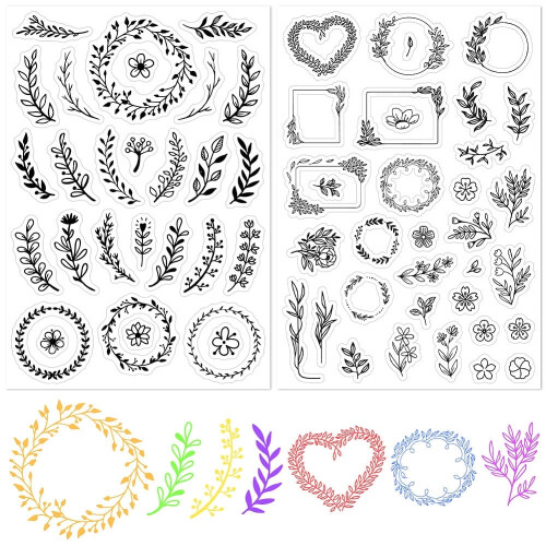 1 τσάντα 2 στυλ PVC πλαστικές σφραγίδες για DIY Scrapbooking άλμπουμ φωτογραφιών