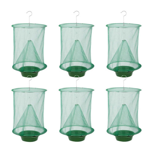 Bug Repellent Outdoor 6-pack Ranch Fly Trap, Reusable Fly Cage green 1