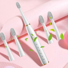 YgkuHd Electric Toothbrush with 4 Heads, 5 Modes, IPX7 Waterproof, Fast Charging & Long Battery Life