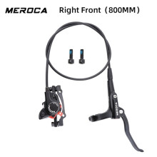 MEROCA MTB Hydraulic Brakes Bicycle Set Set For Mountain Bike Double Piston Brake With Rotor 160mm Cycling ME2 R-Front Black