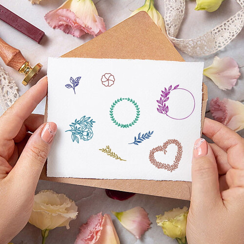 1 τσάντα 2 στυλ PVC πλαστικές σφραγίδες για DIY Scrapbooking άλμπουμ φωτογραφιών 2