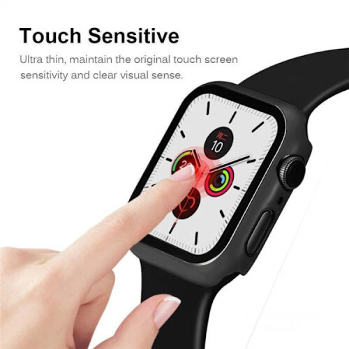 Θήκη πλήρους κάλυψης για συμβατότητα με Apple Watch με Apple Watch4/5/6/SE από σκληρυμένο γυαλί 1