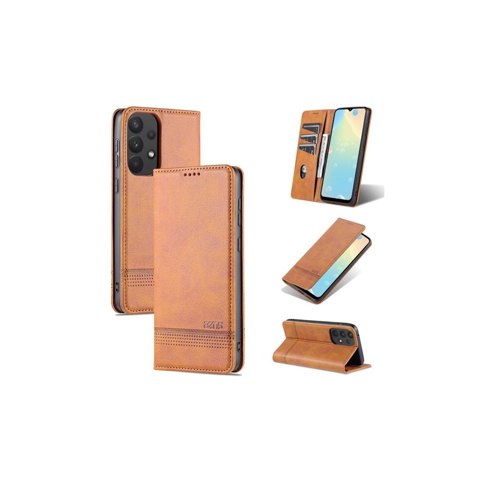 Compatible With Samsung Galaxy A53 5G - Practical Yazunshi Wallet Case Brown 9395123405933