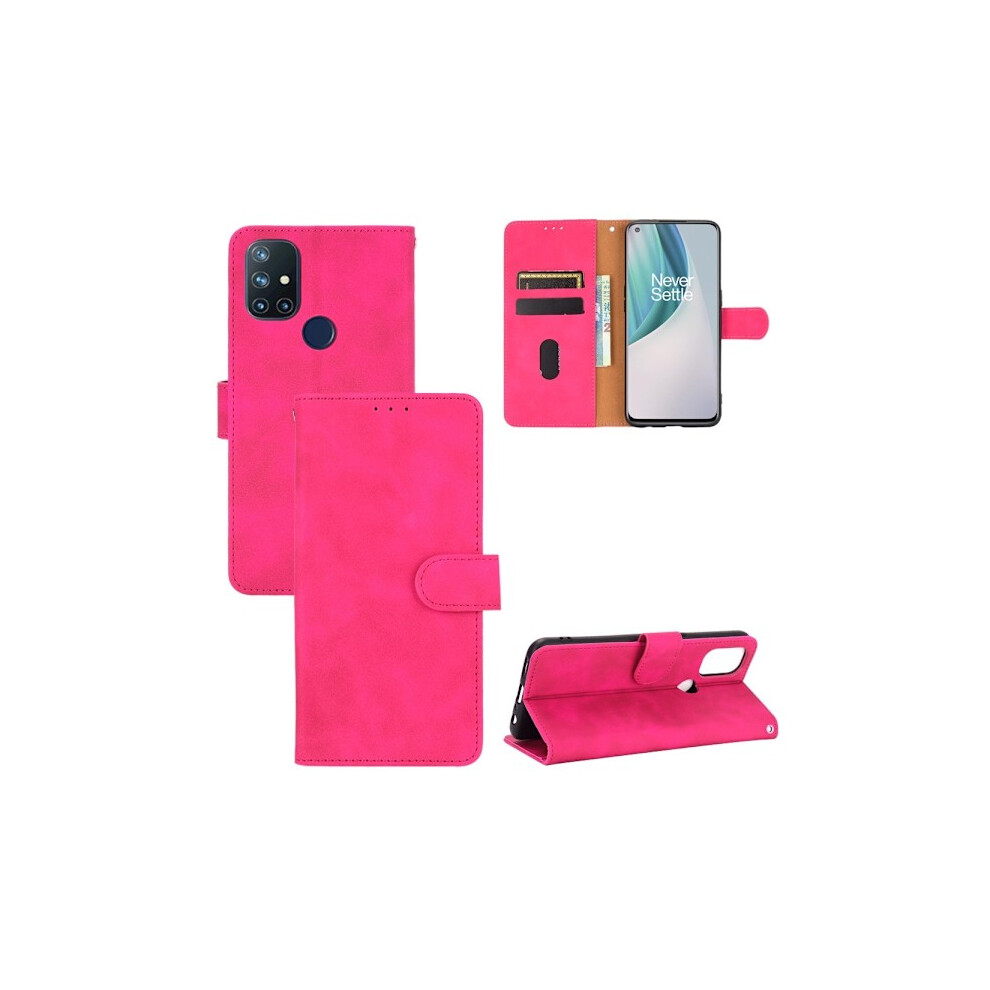 Compatible With Oneplus Nord N10 5G - Silky Wallet Case - Pink 9395123405742