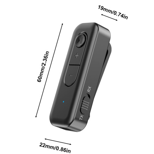 Gnobogi24Νέος αναβαθμισμένος προσαρμογέας ήχου Bluetooth5.3 με κλιπ πλάτης, AUX σε δέκτη 2