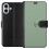 Étui portefeuille vert cœur compatible avec l'iPhone 16 Plus d'Apple 1