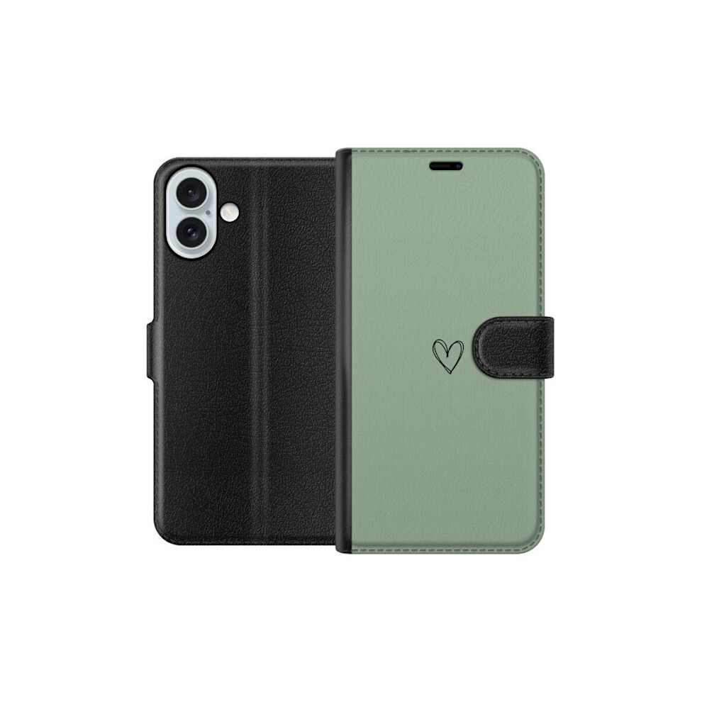 Compatible With Apple Compatible With Iphone 16 Plus Wallet Case Heart Green 9395123406107