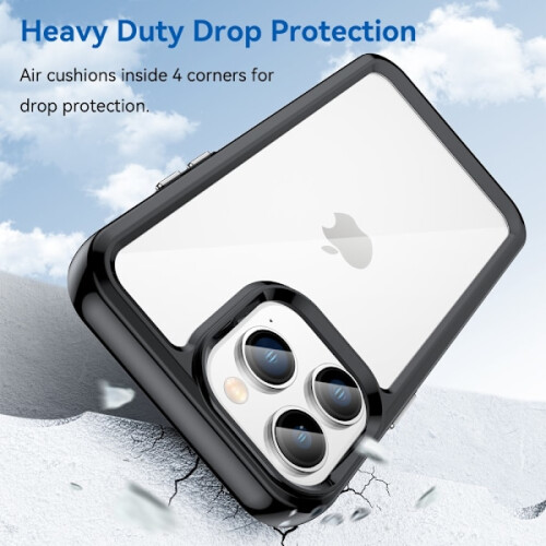 Coque Hybrid Edge compatible avec iPhone 14 Pro Noir 2