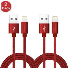 2 ks 2m barevný kabel kompatibilní s iPhone, červený, červený