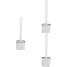 3er-Pack Reinigungsbürsten, Toilettenbürsten-Set, Wandmontage, multifunktional, weißer Kunststoff