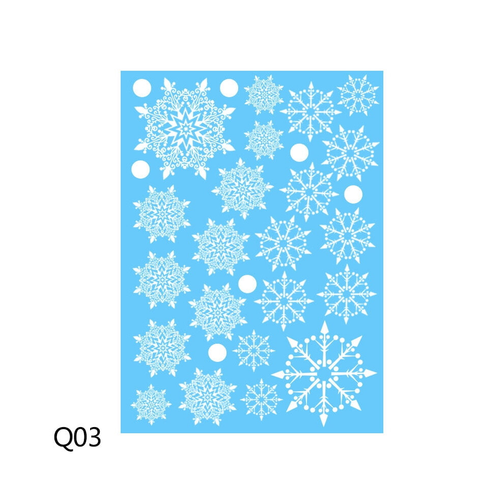1 Sheet Merry Christmas Snowflake Snowman Window Sticker Christmas Wall Stickers Kids Room Wall Decals Ljq 9395123406527