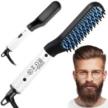 Flachbürste für Herren – Bart und Haar Weiß