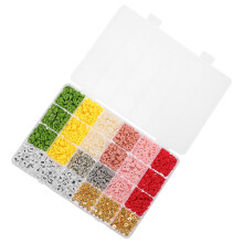 Conjunto de pulsera, collar y cuentas de arcilla para manualidades, polímero, para niños.