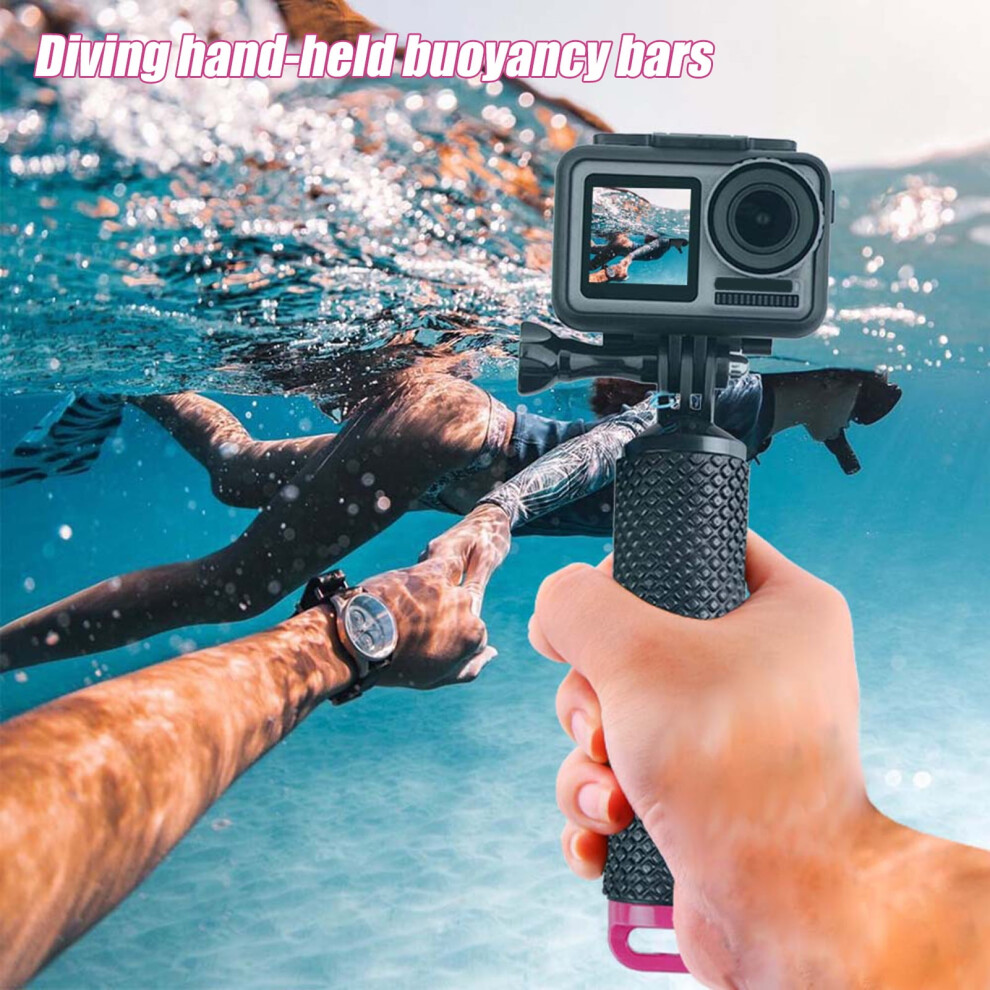 Susuchens Floating Selfie Stick, Waterproof & Ultra-, Telescoping Pole For Gopro 8/7/6/5/4/3, Xiaoyi, Sjcam, Rose Light/Red 9395123502809