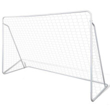 vidaXL stalen voetbaldoel met net 240x90 150cm wit