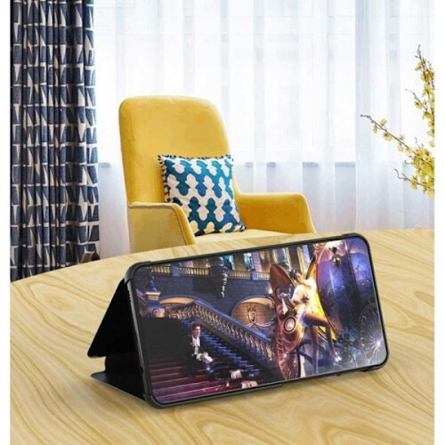 Compatible avec OnePlus 9 Pro Flipfodral Clear View Standing V2 Rocket Svart 1