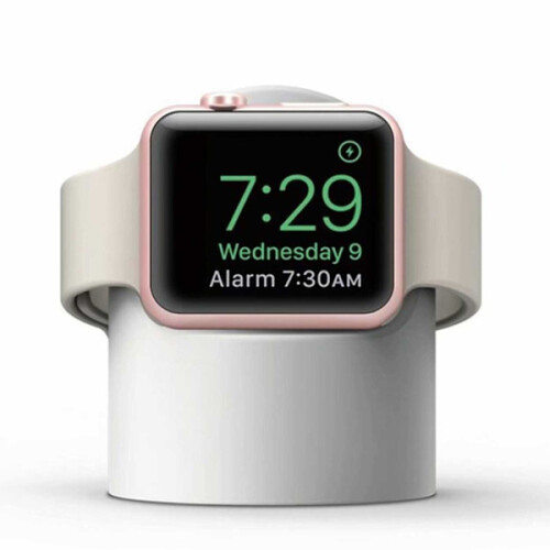 Compatível com Apple Watch com suporte para Apple Watch na cor branca. 1