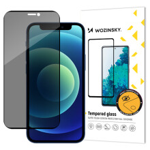 Gehard glas, compatibel met iPhone 12/12 Pro, met privacyfilter en anti-spionagebescherming.