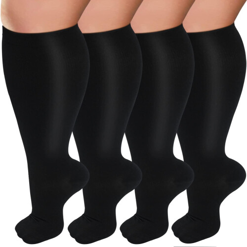 ζευγάρια κάλτσες συμπίεσης Plus Size για γυναίκες και άνδρες, φαρδιές γάμπες, 20-30