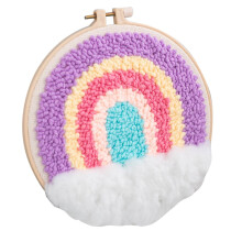 DIY Knitting Kit with Embroidery Pen, Russian Wool Embroidery Material Package, Handmade Gift Decoration Painting