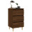 vidaXL Bedside Table with Solid Wood Legs Brown Oak 40x35x69 cm Brown 4