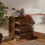 vidaXL Bedside Table with Solid Wood Legs Brown Oak 40x35x69 cm Brown 3