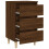 vidaXL Bedside Table with Solid Wood Legs Brown Oak 40x35x69 cm Brown 7