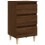 vidaXL Bedside Table with Solid Wood Legs Brown Oak 40x35x69 cm Brown 2