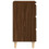 vidaXL Bedside Table with Solid Wood Legs Brown Oak 40x35x69 cm Brown 6