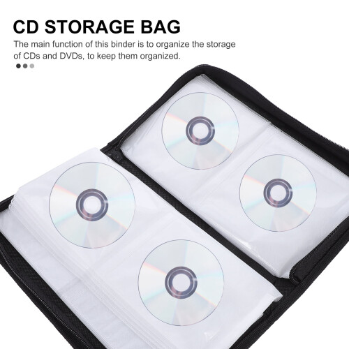 Θήκη αποθήκευσης CD από ύφασμα Oxford, θήκη DVD, δοχείο αποθήκευσης CD (χωρητικότητας 80 2