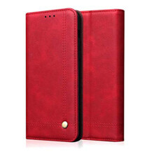 Robustné puzdro s peňaženkou Leman - kompatibilné s Huawei Y6 2019 Red