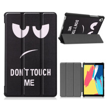 Étui en cuir compatible avec la Lenovo Tab M8, orné d'un motif original - Noir non tactile