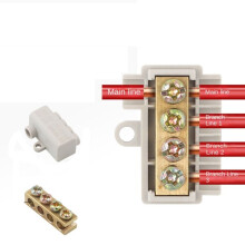 Skrzynka przyłączeniowa do kabli elektrycznych, kompatybilna z zaciskiem kablowym typu T, złącze rozgałęźne dużej mocy, szybkozłączka