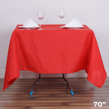 Nappe carrée en polyester rouge BalsaCircle 178 x 178 cm (70 x 70 pouces)